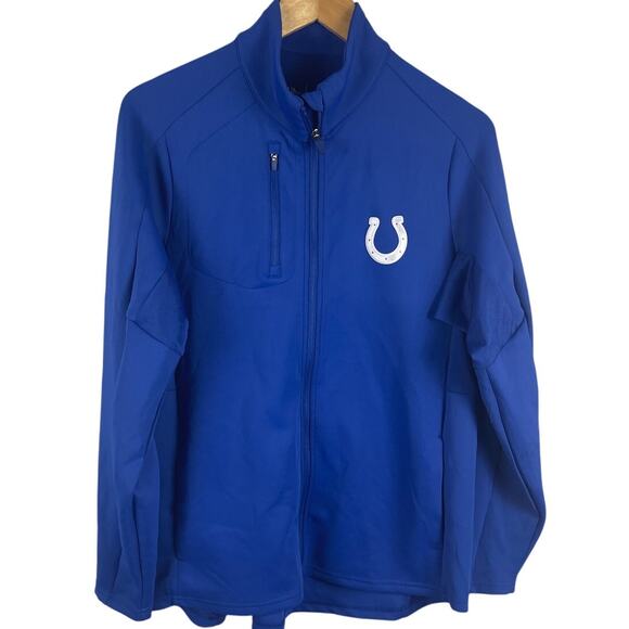 Indianapolis Colts Antigua Stretchy Golf Full-Zip Jacket in‎ Royal Blue Size XL - Picture 1 of 10